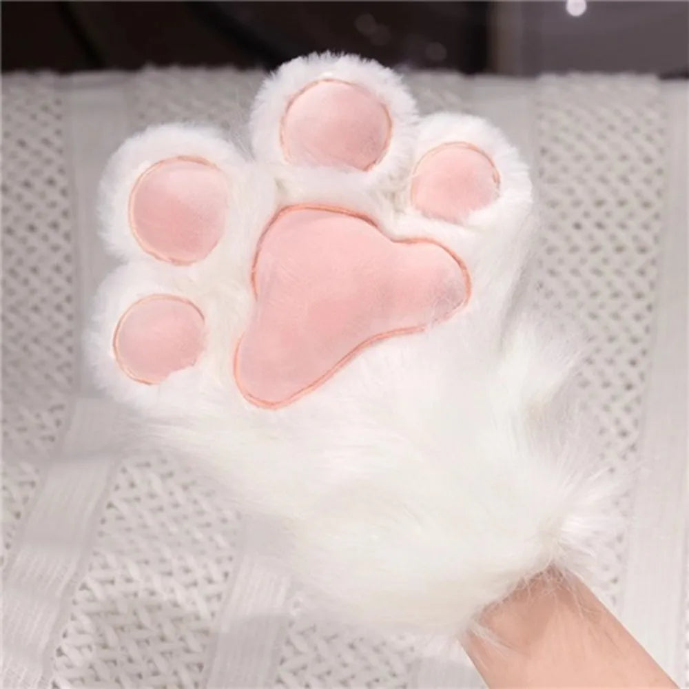 Kawaii Cartoon Cosplay Costume Gloves Plush Cat Paw Fursuit For Furry Fans - ToylandEU