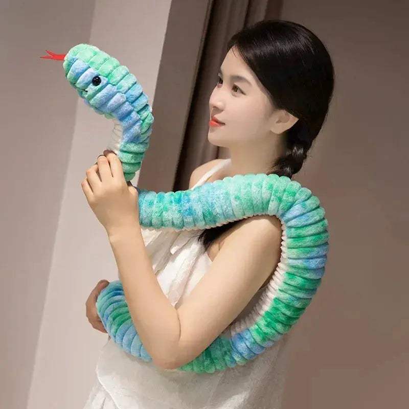 Kawaii Cartoon Snake Plush Toy 120cm Giant Boa Decorative - ToylandEU