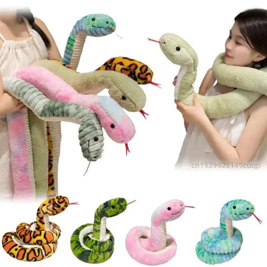  Kawaii Cartoon Snake Plush Toy Giant 120cm Decorative -  ToylandEU™
