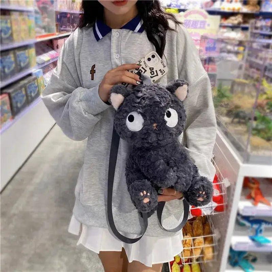  Kawaii Cat Plush Backpack Cute Black Kitty Design -  ToylandEU™
