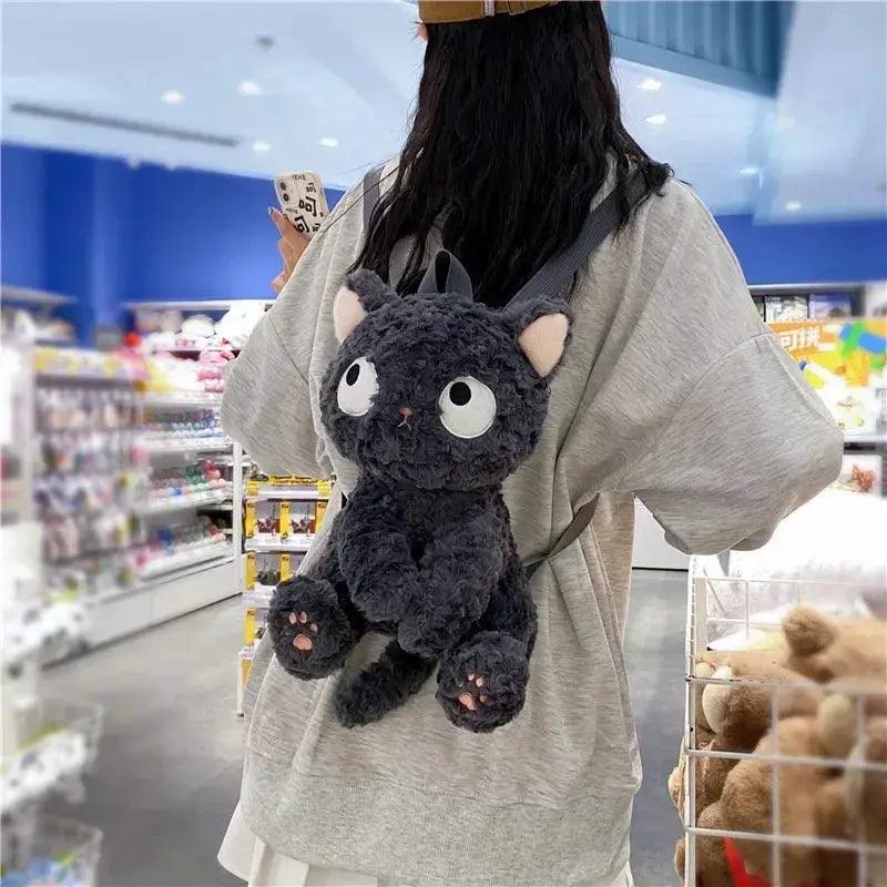  Kawaii Cat Plush Backpack Cute Black Kitty Design -  ToylandEU™