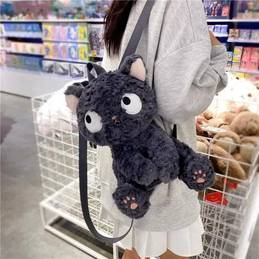  Kawaii Cat Plush Backpack Cute Black Kitty Design -  ToylandEU™