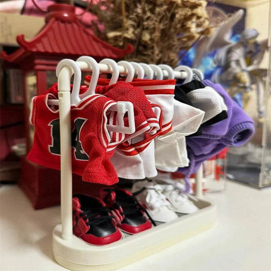 Kawaii Doll Clothes Hanger Storage Rack with 10 Pieces for Children's Toy Organization - ToylandEU