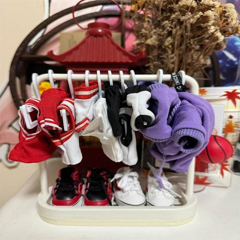 Kawaii Doll Clothes Hanger Storage Rack with 10 Pieces for Children's Toy Organization - ToylandEU