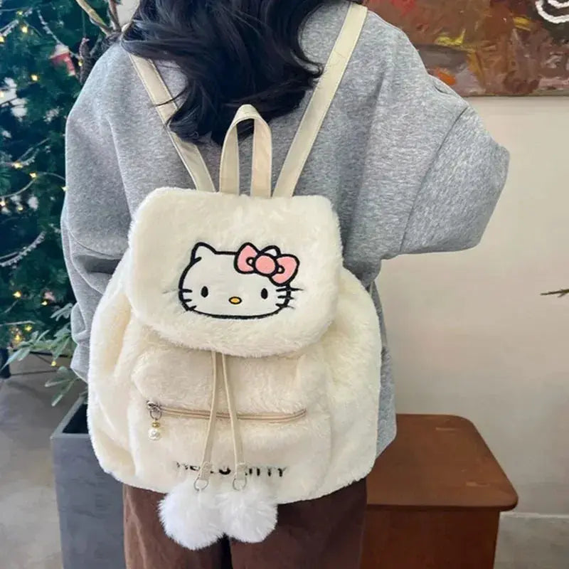 Kawaii Hello Kitty Plush Backpack With Large Capacity - ToylandEU