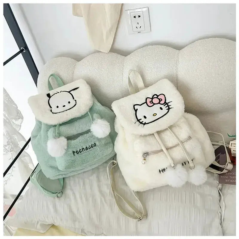 Kawaii Hello Kitty Plush Backpack With Large Capacity - ToylandEU
