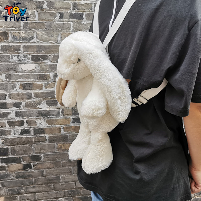 Cute Japanese White Rabbit Bunny Plush Backpack - ToylandEU