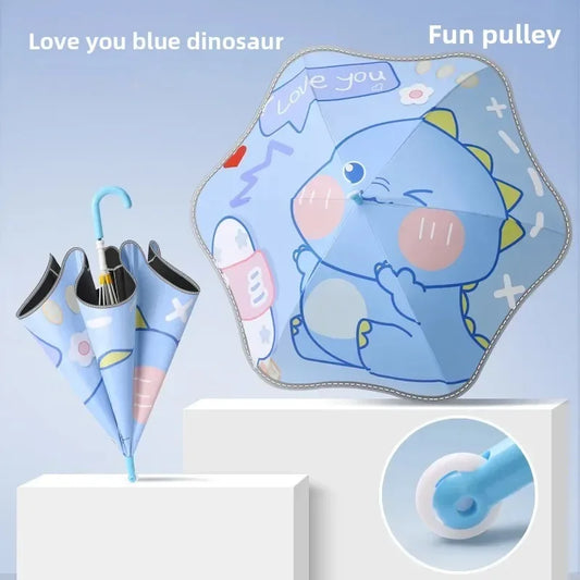 Kawaii Kids Safety Umbrella With Reflective Rain Sun Protection - ToylandEU