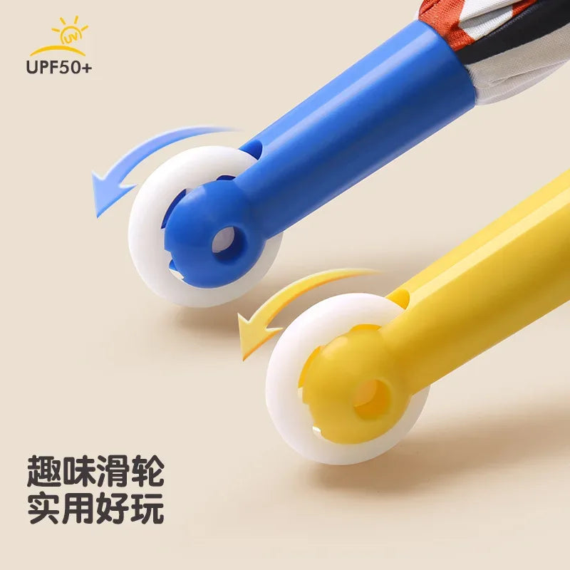 Kawaii Kids Safety Umbrella With Reflective Rain Sun Protection - ToylandEU