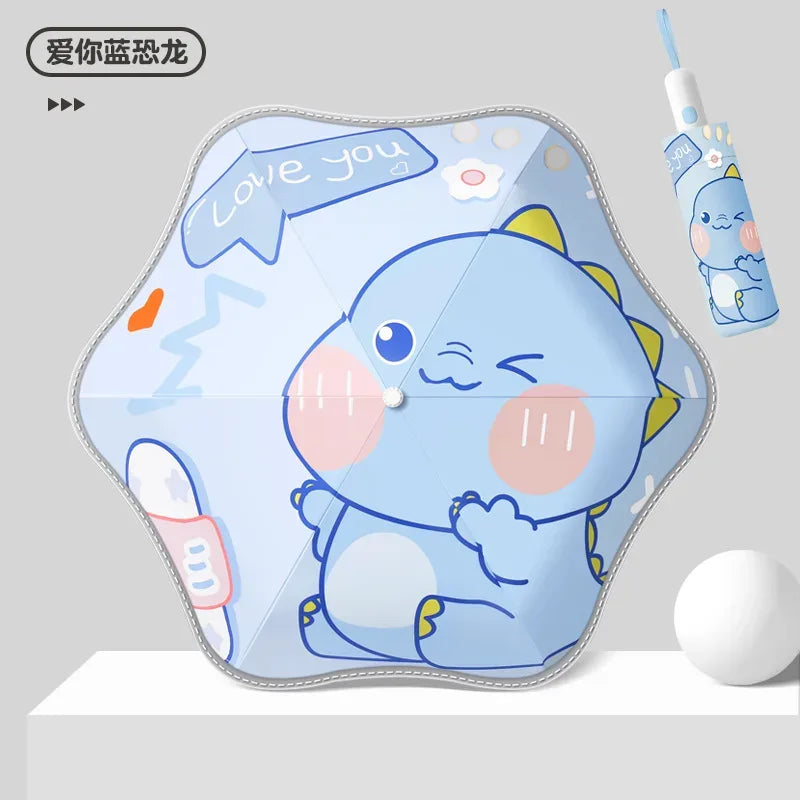 Kawaii Kids Safety Umbrella With Reflective Rain Sun Protection - ToylandEU
