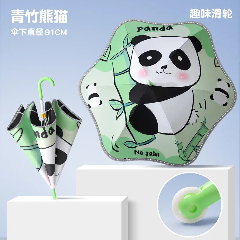 Kawaii Kids Safety Umbrella With Reflective Rain Sun Protection - ToylandEU