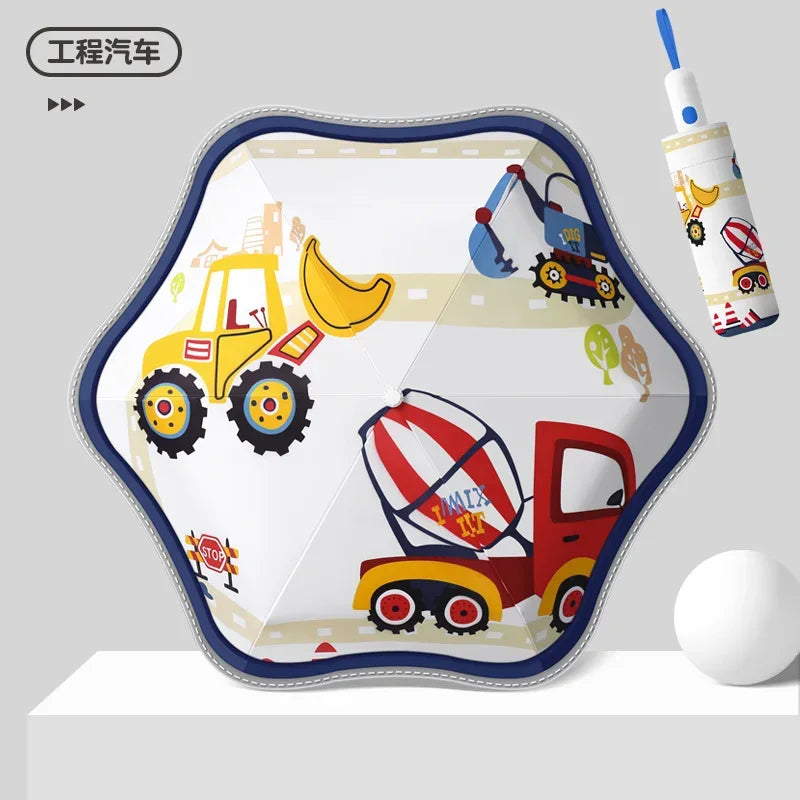 Kawaii Kids Safety Umbrella With Reflective Rain Sun Protection - ToylandEU