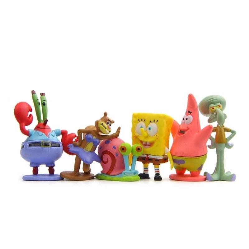 Kawaii Patrick Star PVC Action Figures 6 Piece Set For Kids - ToylandEU