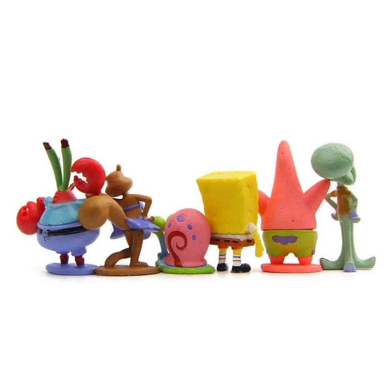 Kawaii Patrick Star PVC Action Figures 6 Piece Set For Kids - ToylandEU