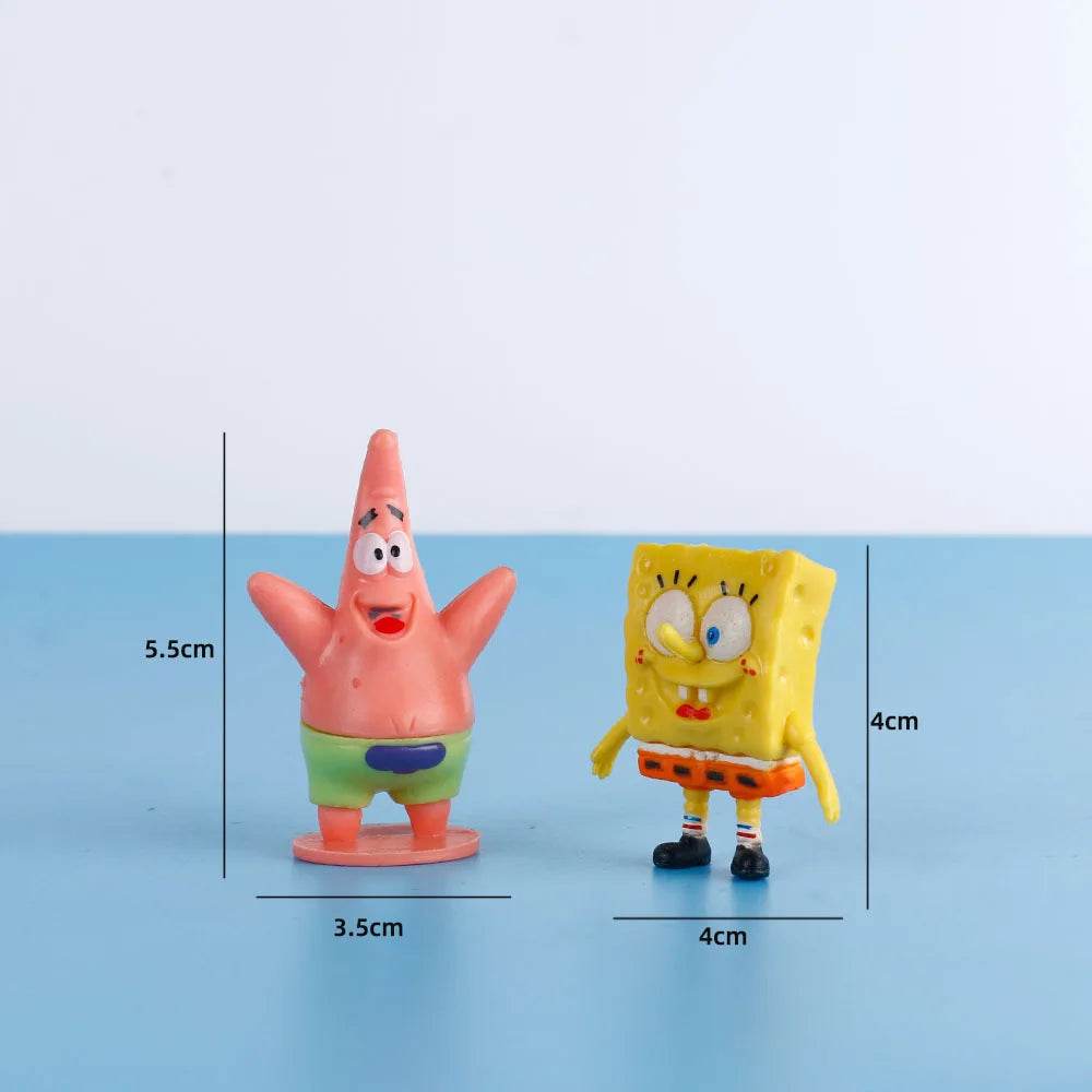 Kawaii Patrick Star PVC Action Figures 6 Piece Set For Kids - ToylandEU
