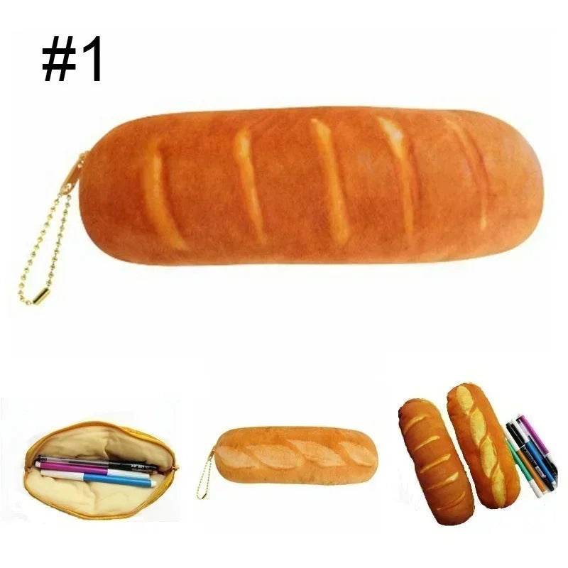 Kawaii Pencil Case Bread Shape Large Capacity For Students - ToylandEU