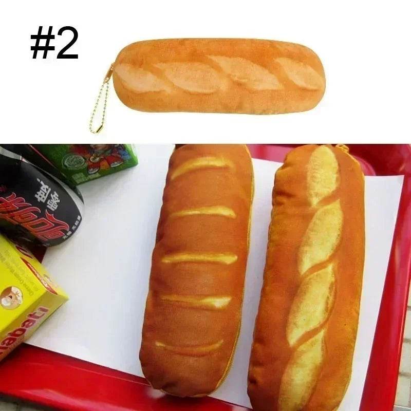 Kawaii Pencil Case Bread Shape Large Capacity For Students - ToylandEU