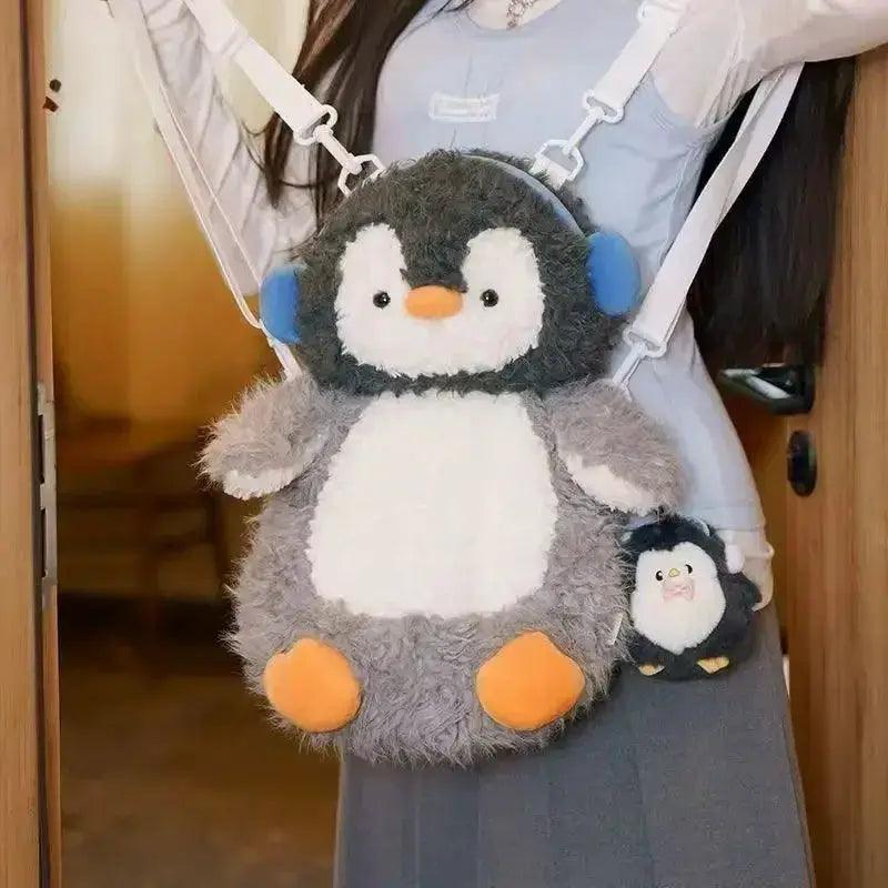  Kawaii Plush Backpacks With Anime Penguin Headphones -  ToylandEU™