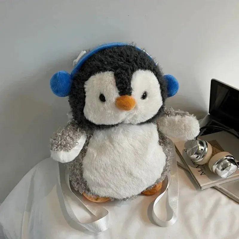  Kawaii Plush Backpacks With Anime Penguin Headphones -  ToylandEU™