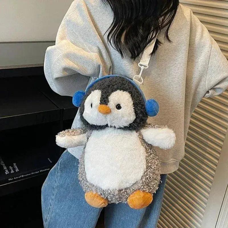  Kawaii Plush Backpacks With Anime Penguin Headphones -  ToylandEU™