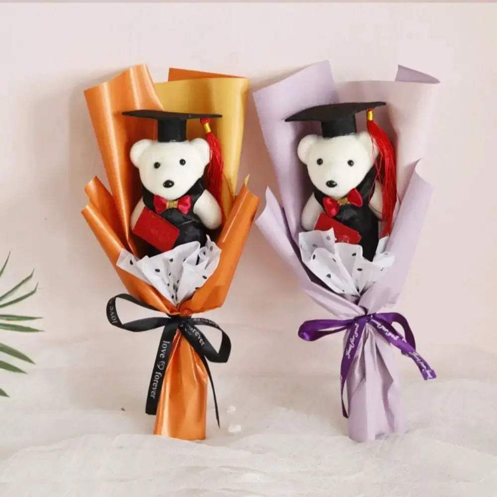 Kawaii Plush Bear Bouquet 30cm For Graduation Gift - ToylandEU
