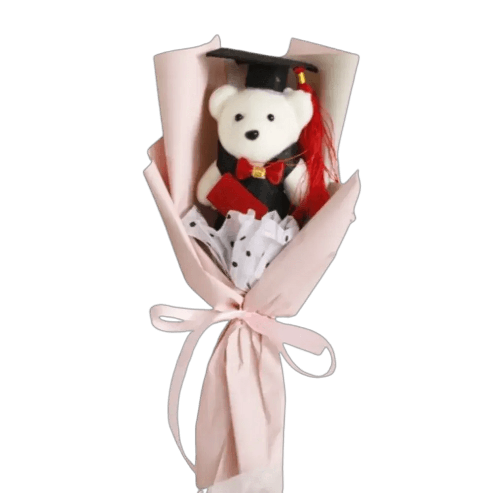 Kawaii Plush Bear Bouquet 30cm For Graduation Gift - ToylandEU