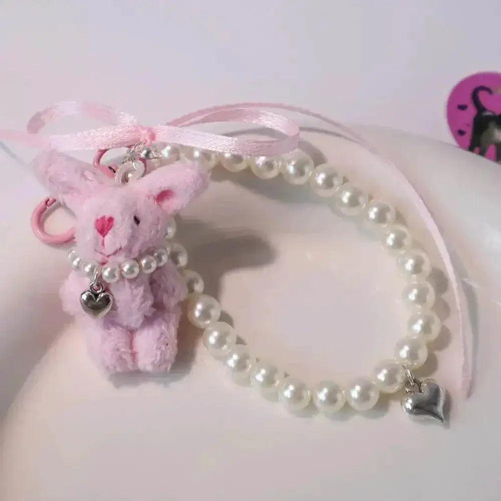  Kawaii Plush Bunny Keychain Pendant - Creative Wristlet and Backpack Accessory -  ToylandEU™