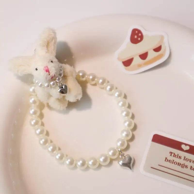 Kawaii Plush Bunny Keychain Pendant - Creative Wristlet and Backpack Accessory - ToylandEU