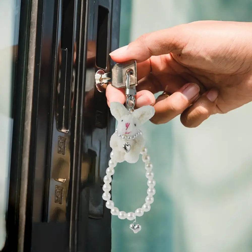 Kawaii Plush Bunny Keychain Pendant - Creative Wristlet and Backpack Accessory - ToylandEU