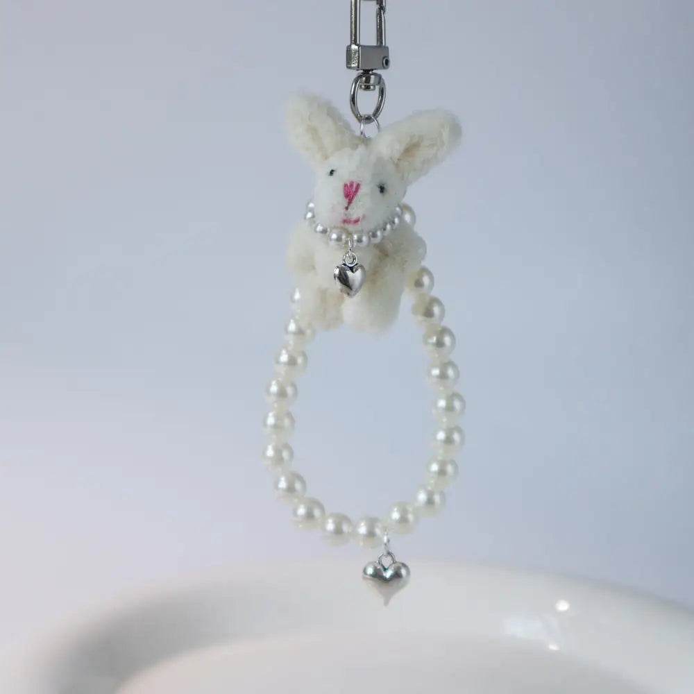 Kawaii Plush Bunny Keychain Pendant - Creative Wristlet and Backpack Accessory - ToylandEU