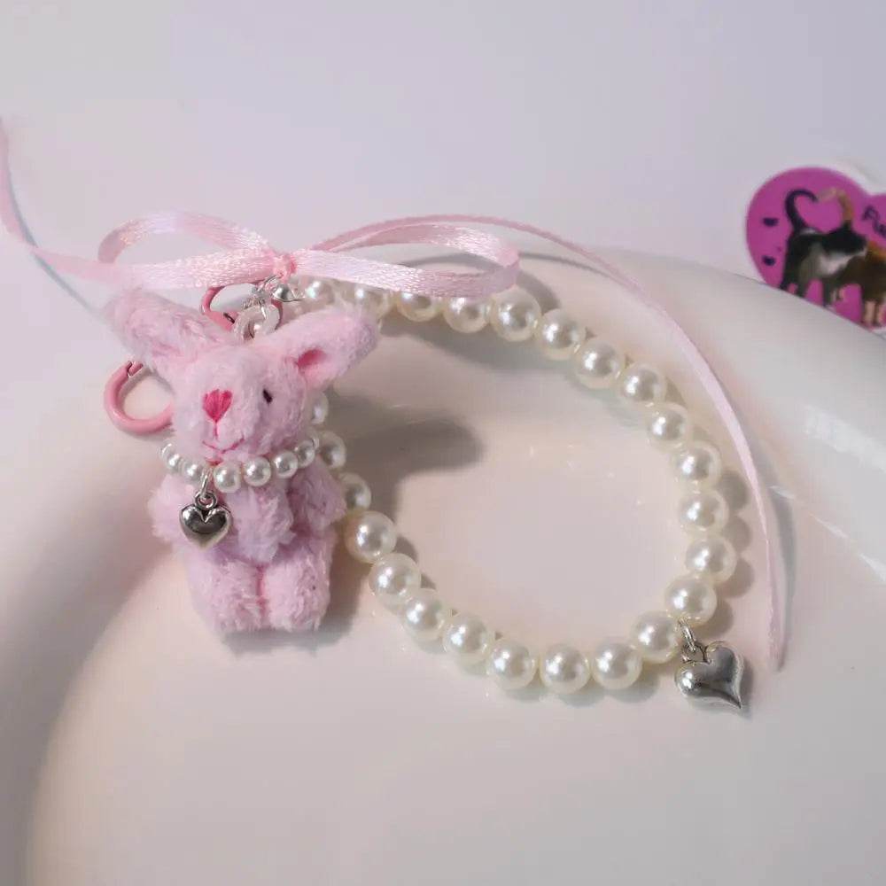 Kawaii Plush Bunny Keychain Pendant - Creative Wristlet and Backpack Accessory - ToylandEU
