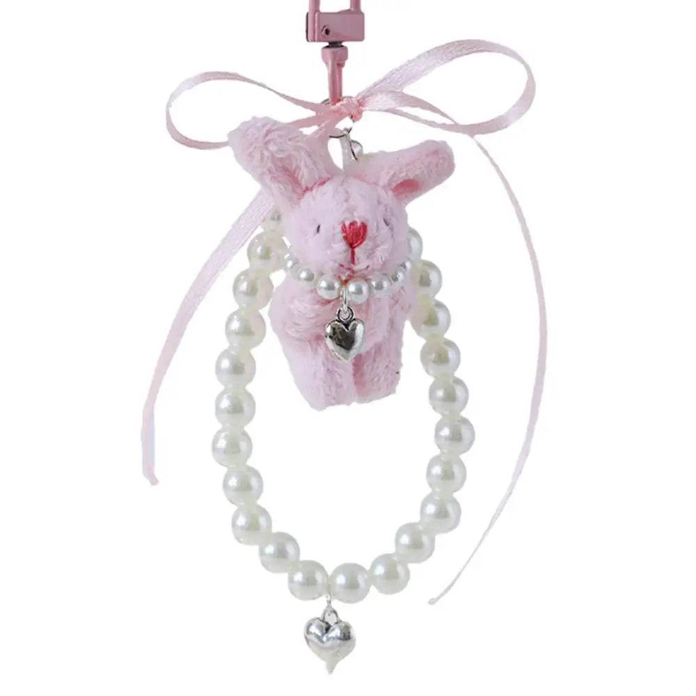 Kawaii Plush Bunny Keychain Pendant - Creative Wristlet and Backpack Accessory - ToylandEU