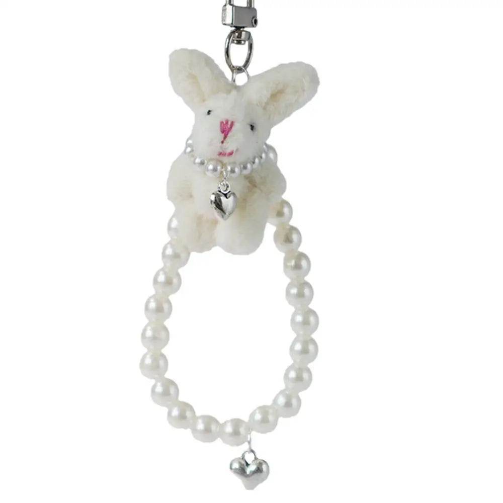 Kawaii Plush Bunny Keychain Pendant - Creative Wristlet and Backpack Accessory - ToylandEU