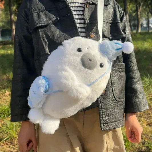  Kawaii Plush Seal Backpack Unisex Soft Comfort Strap -  ToylandEU™