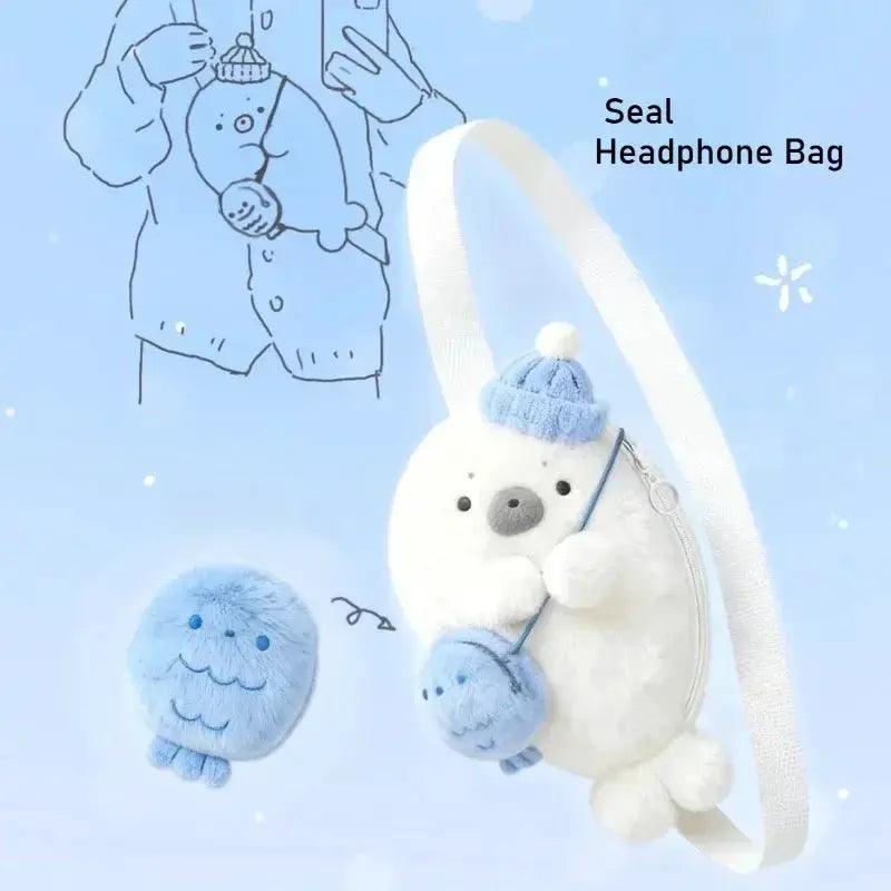  Kawaii Plush Seal Backpack Unisex Soft Comfort Strap -  ToylandEU™