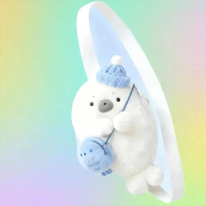  Kawaii Plush Seal Backpack Unisex Soft Comfort Strap -  ToylandEU™