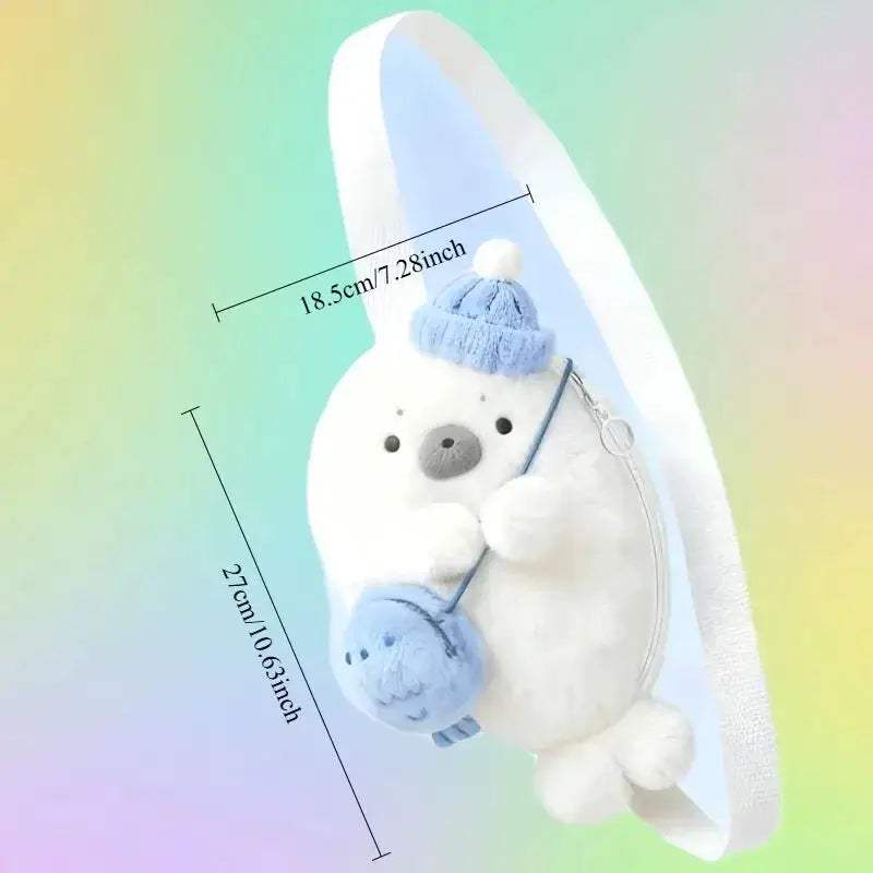 Kawaii Plush Seal Backpack With Soft Comfort Strap - ToylandEU