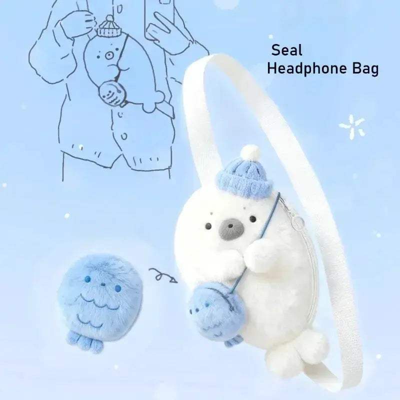 Kawaii Plush Seal Backpack With Soft Comfort Strap - ToylandEU