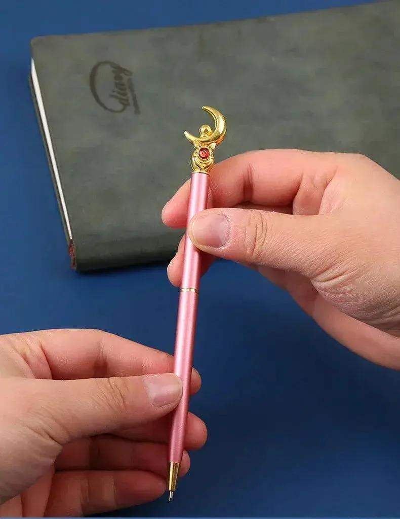 Kawaii Sailor Moon Ballpoint Pen, Black Office Pen Stationery Supplies School Student Gifts - ToylandEU