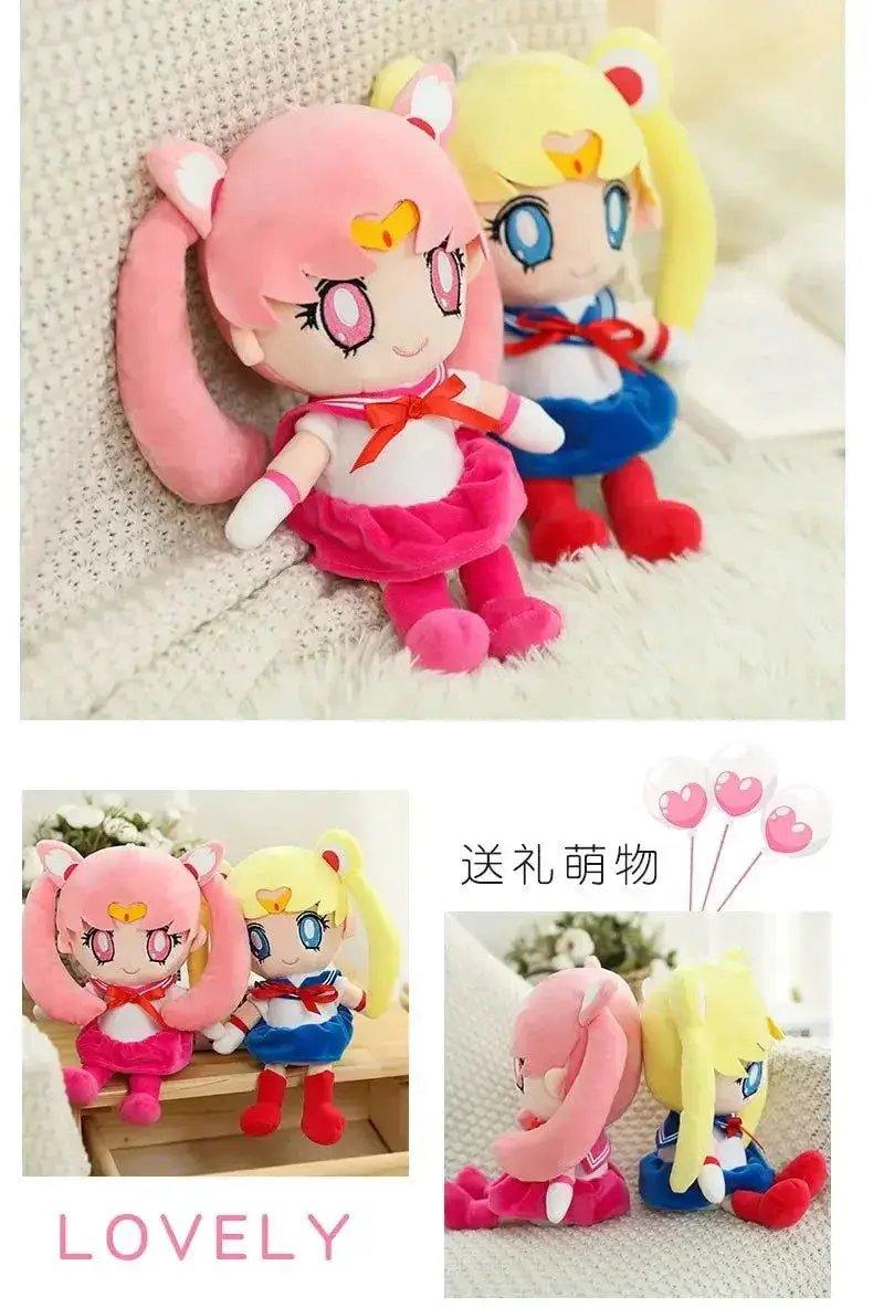  Kawaii Sailor Moon Plush Toy, Moon Cat Moon Hare Cute Girl Heart Filled Anime Doll Bedroom Decoration 25CM -  ToylandEU™