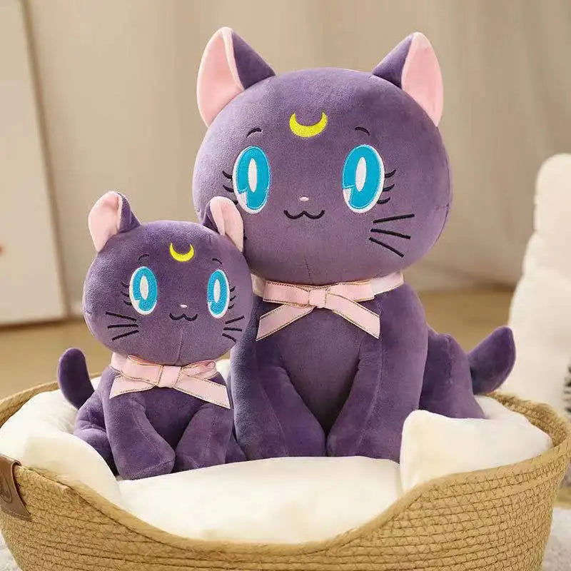  Kawaii Sailor Moon Plush Toy, Moon Cat Moon Hare Cute Girl Heart Filled Anime Doll Bedroom Decoration 25CM 