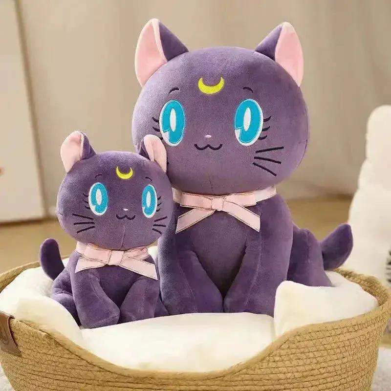 Kawaii Sailor Moon Plush Toy, Moon Cat Moon Hare Cute Girl Heart Filled Anime Doll Bedroom Decoration 25CM - ToylandEU