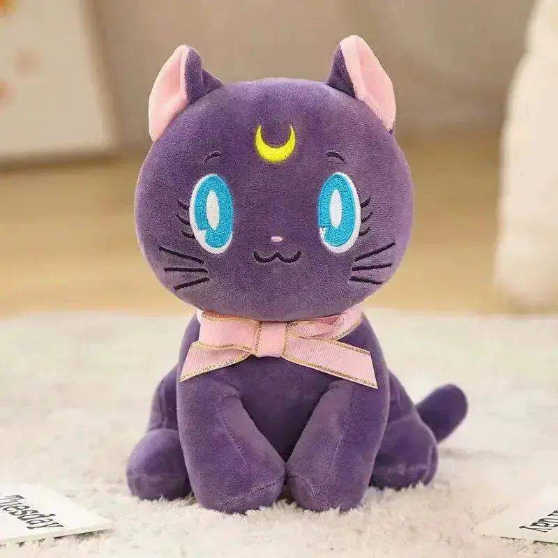 Kawaii Sailor Moon Plush Toy, Moon Cat Moon Hare Cute Girl Heart Filled Anime Doll Bedroom Decoration 25CM - ToylandEU