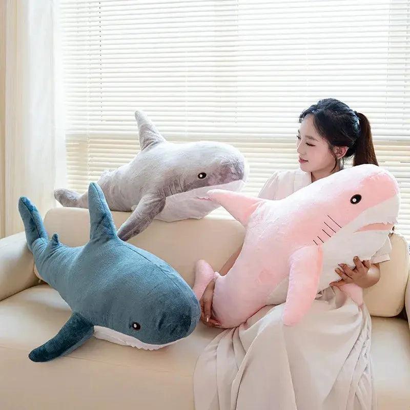  Kawaii Shark Plush Toy Large Cuddle Cushion Gift -  ToylandEU™