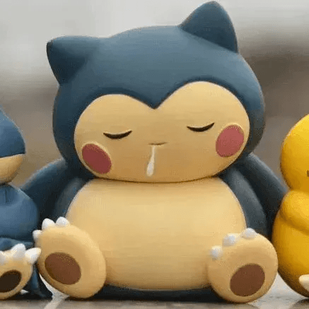 Kawaii Sleeping Snorlax, Gonbe, Psyduck Pokemon Anime Figure Set - ToylandEU