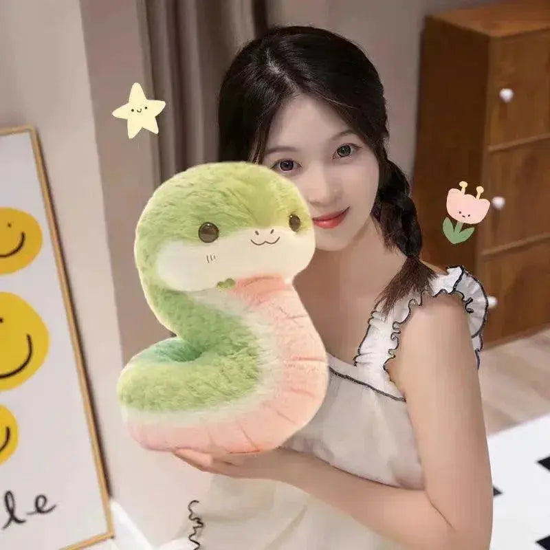Kawaii Snake Plush 25cm Soft Cute Gift For Girlfriend - ToylandEU