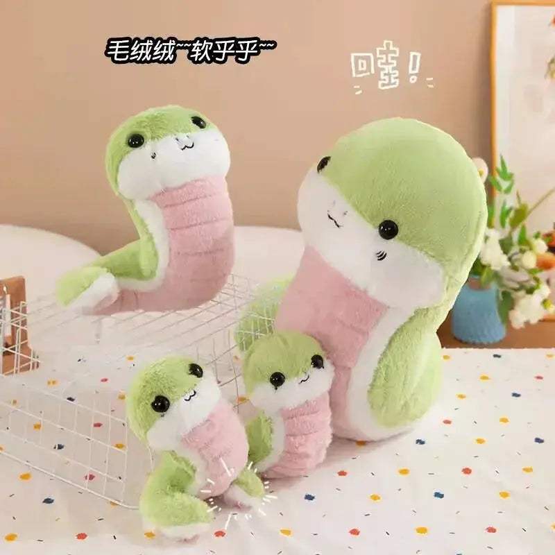 Kawaii Snake Plush Toy Soft Gift For Valentines Day Girlfriend - ToylandEU