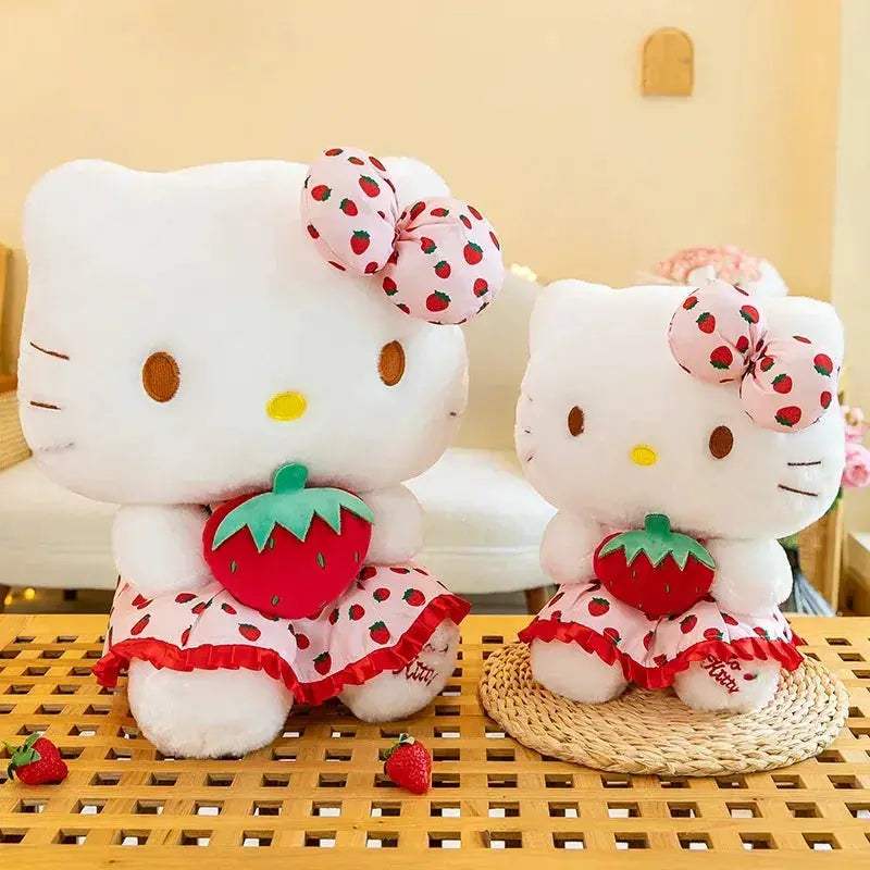 Kawaii Strawberry Kitty Plush Toy For Cozy Sleep And Decor - ToylandEU