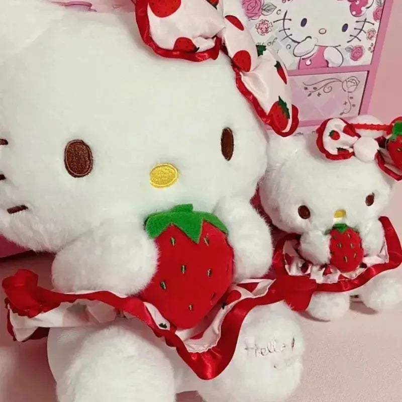 Kawaii Strawberry Kitty Plush Toy For Cozy Sleep And Decor - ToylandEU