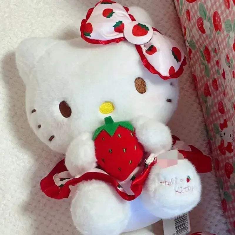 Kawaii Strawberry Kitty Plush Toy For Cozy Sleep And Decor - ToylandEU